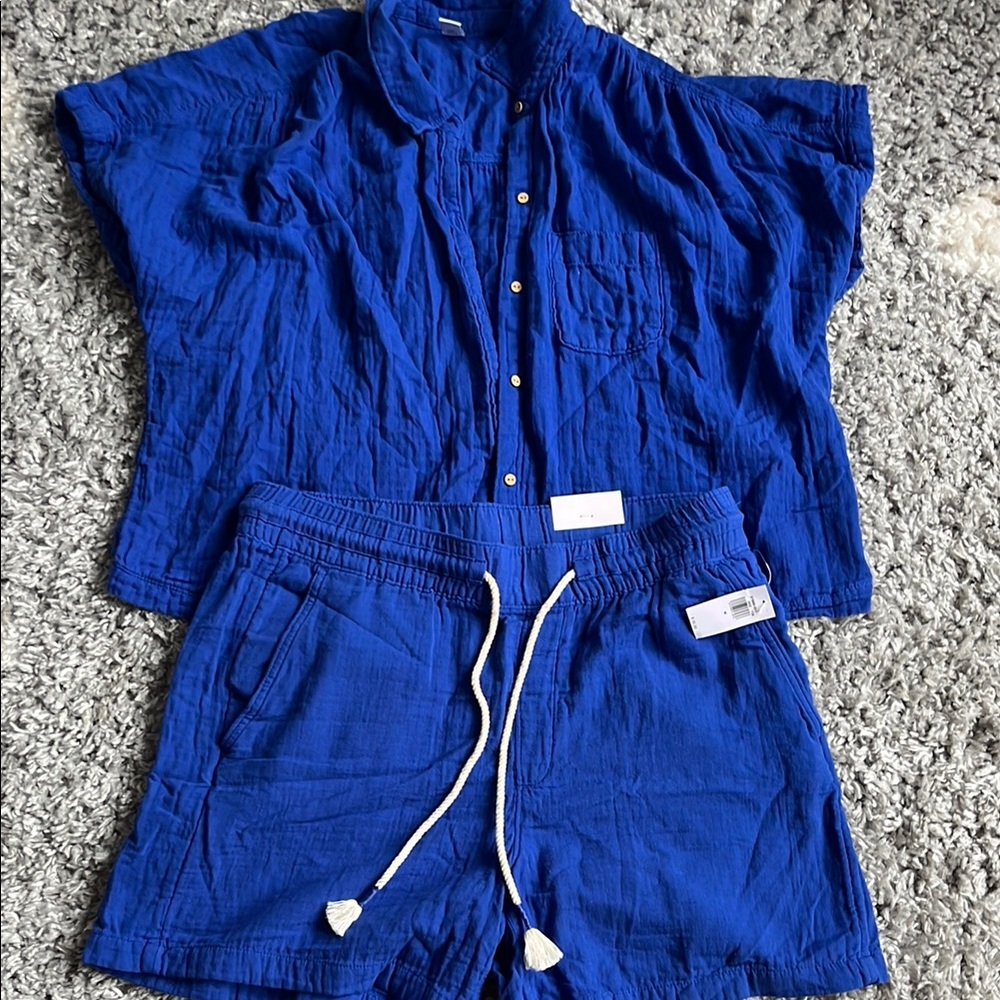 Old Navy High Waist Blue Shorts